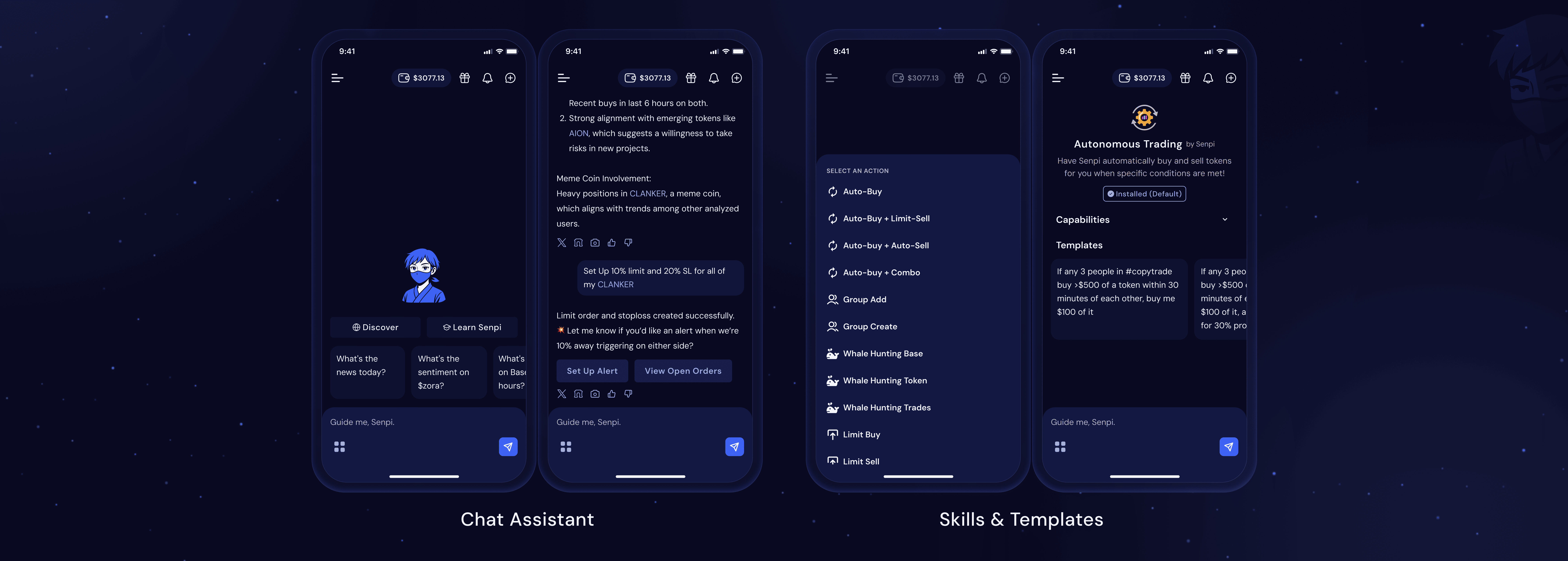 Senpi AI assistant and skills